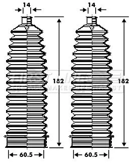 FIRST LINE FIRST LINE FSG3386 Front Left Or Right Steering Rack Boot Fits Renault Laguna 
