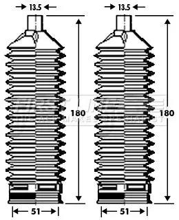 Front Left Or Right Steering Rack Boot Fits Hyundai Santa Fé Trajet