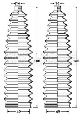 Front Left Or Right Steering Rack Boot Fits Toyota Verso