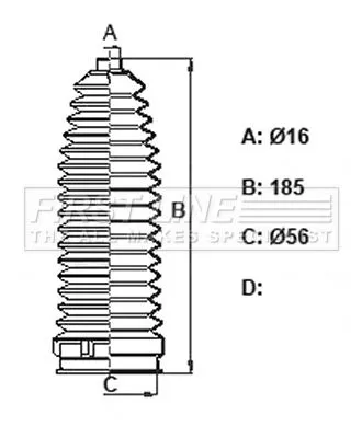 FIRST LINE FIRST LINE FSG3430 Front Left Or Right Steering Rack Boot Fits Abarth Alfa Romeo Citroën Fiat Ford  