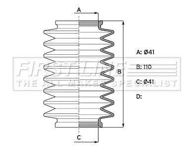 FIRST LINE FIRST LINE FSG3463 Front Left Or Right Steering Rack Boot Fits Citroën Xsara Picasso 