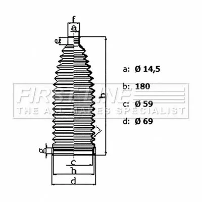 FIRST LINE FIRST LINE FSG3487 Front Left Or Right Steering Rack Boot Fits Ford Ranger 