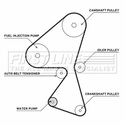 FIRST LINE FIRST LINE FTW1002 Timing Belt & Water Pump Kit Fits Citroën Fiat Ford Mazda Mini Peugeot Suzuki Vo 