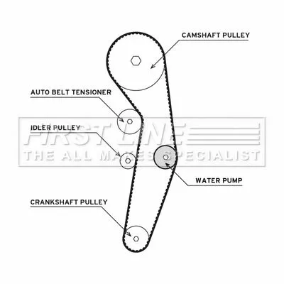 FIRST LINE FIRST LINE FTW1010 Timing Belt & Water Pump Kit Fits Audi Ford Seat Skoda Vw A3 A4 A6 Alhambra Bora 