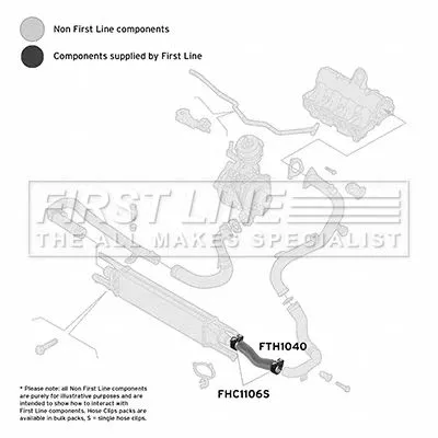 FIRST LINE FIRST LINE FTH1040 Front Left Lower Turbo Air Hose Fits Fiat Doblo 