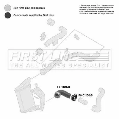 FIRST LINE FIRST LINE FTH1068 Front Lower Turbo Air Hose Fits Skoda Vw Passat Superb 