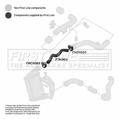 FIRST LINE FIRST LINE FTH1104 Front Upper Turbo Air Hose Fits Audi Vw A4 A6 Passat 
