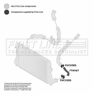 FIRST LINE FIRST LINE FTH1167 Front Left Lower Turbo Air Hose Fits Audi Seat Skoda Vw A3 Altea Altea Xl Beetle 