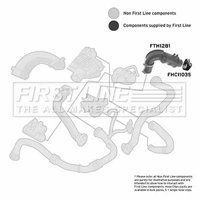 FIRST LINE FIRST LINE FTH1281 Turbo Air Hose Fits Dacia Renault Clio Kangoo Logan Megane Thalia 
