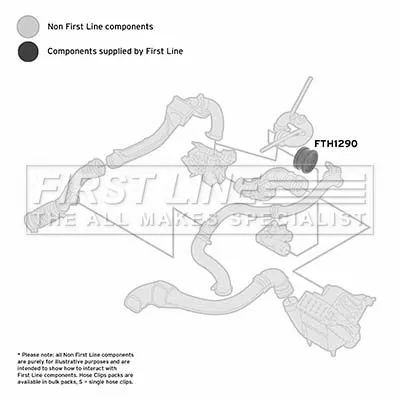 FIRST LINE FIRST LINE FTH1290 Turbo Air Hose Fits Dacia Renault Clio Kangoo Logan Modus / Grand Modus Scénic T 