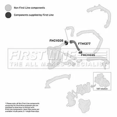 FIRST LINE FIRST LINE FTH1377 Turbo Air Hose Fits Opel Vauxhall Astra Astravan 