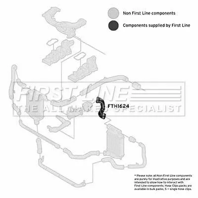 FIRST LINE FIRST LINE FTH1624 Turbo Air Hose Fits Audi A6 A6 Allroad A8 