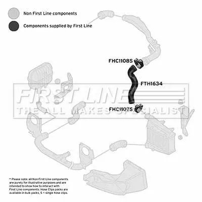 FIRST LINE FIRST LINE FTH1634 Turbo Air Hose Fits Audi A4 
