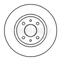 Borg and Beck Borg and Beck BBD4002 2x Front Solid Brake Discs For Alfa Romeo Fiat Lancia 145 146 155 500 500 C Brav 