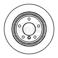 2x Rear Solid Brake Discs For Bmw 5 Series 298mm