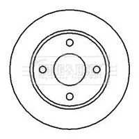 Borg and Beck Borg and Beck BBD4077 2x Front Solid Brake Discs For Ford Mazda 121 Fiesta Ka 240mm 