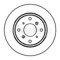 2x Rear Solid Brake Discs For Honda Accord Prelude 260mm