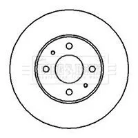 Borg and Beck Borg and Beck BBD4097 2x Front Vented Brake Discs For Nissan 100nx Almera Sunny 257mm 