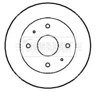 Borg and Beck Borg and Beck BBD4145 2x Front Vented Brake Discs For Daihatsu Perodua Subaru Cuore Justy Kenari Move  