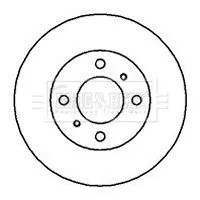 Borg and Beck Borg and Beck BBD4155 2x Front Vented Brake Discs For Mitsubishi Proton Carisma Colt Gen 2 Lancer Mira 