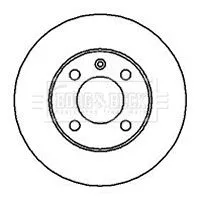 Borg and Beck Borg and Beck BBD4168 2x Front Vented Brake Discs For Audi Seat Vw 80 Cordoba Coupe Golf Ibiza Jetta P 