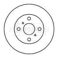 Borg and Beck Borg and Beck BBD4172 2x Front Vented Brake Discs For Toyota Corsa Paseo Starlet 238mm 