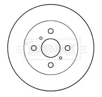 Borg and Beck Borg and Beck BBD4175 2x Front Vented Brake Discs Fits Toyota Bb Ist Mr2 Will Cypha Will Vi Yaris Yari 