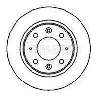 Borg and Beck Borg and Beck BBD4190 2x Rear Solid Brake Discs For Kia Carens Clarus 261mm 