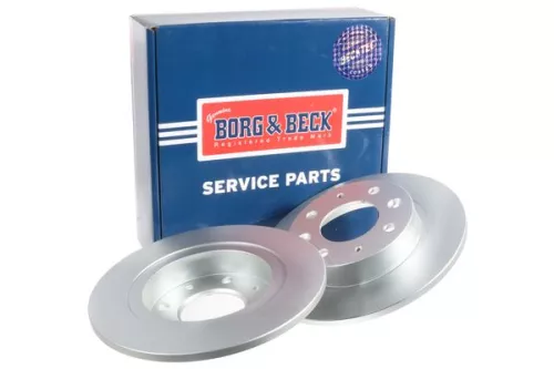 2x Rear Solid Brake Discs For Kia Carens Clarus 261mm