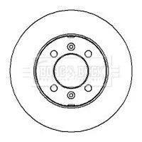 Borg and Beck Borg and Beck BBD4204 2x Front Vented Brake Discs For Austin Mg Reliant Rover 100 100 / Metro Maestro  
