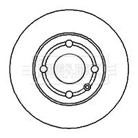 Borg and Beck Borg and Beck BBD4225 2x Rear Solid Brake Discs For Seat Vw Arosa Cordoba Ibiza Lupo Polo 232mm 
