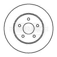 Borg and Beck Borg and Beck BBD4239 2x Rear Solid Brake Discs For Ford Jaguar Mondeo X-type 280mm 