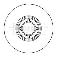Borg and Beck Borg and Beck BBD4264 2x Front Solid Brake Discs For Austin Innocenti Morris Rover 1000-series -moke 2 