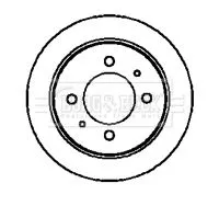 2x Rear Solid Brake Discs Fits Hyundai Lantra 258mm