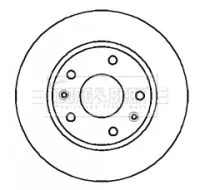 Borg and Beck Borg and Beck BBD4285 2x Front Vented Brake Discs For Land Rover Freelander 277mm 