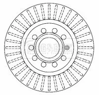 Borg and Beck Borg and Beck BBD4314 2x Front Vented Brake Discs For Audi Seat Skoda Vw A3 Altea Altea Xl Beetle Cadd 