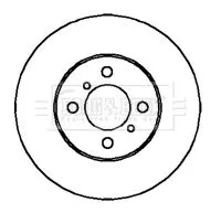 Borg and Beck Borg and Beck BBD4323 2x Front Vented Brake Discs For Suzuki Ignis 257mm 