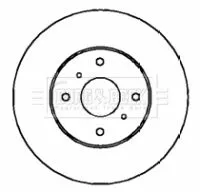 Borg and Beck Borg and Beck BBD4330 2x Front Vented Brake Discs For Toyota Paseo Sera Starlet 254mm 