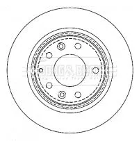 Borg and Beck Borg and Beck BBD4335 2x Rear Solid Brake Discs For Mazda 323 F 6 626 Mx-5 Premacy 280mm 