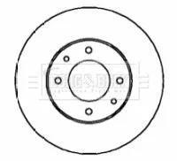 Borg and Beck Borg and Beck BBD4347 2x Front Vented Brake Discs For Hyundai Coupe Elantra Lantra Sonata 257mm 