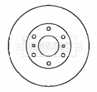 Borg and Beck Borg and Beck BBD4357 2x Front Vented Brake Discs For Mitsubishi Pajero 290mm 