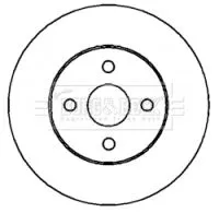 2x Front Vented Brake Discs For Toyota Corolla 255mm