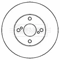 Borg and Beck Borg and Beck BBD4379 2x Front Vented Brake Discs For Toyota Corolla Prius 255mm 