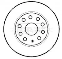 Borg and Beck Borg and Beck BBD4384 2x Rear Solid Brake Discs For Audi Seat Skoda Vw A3 Altea Xl Caddy Golf Golf Plu 
