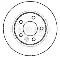 Borg and Beck Borg and Beck BBD4387 2x Rear Vented Brake Discs For Vw California Multivan Transporter Transporter T6 