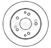 Borg and Beck Borg and Beck BBD4400 2x Rear Solid Brake Discs For Honda Civic Integra 260mm 