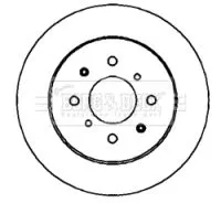 2x Rear Solid Brake Discs For Honda Civic 260mm