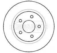Borg and Beck Borg and Beck BBD4403 2x Rear Solid Brake Discs For Ford Tourneo Connect Transit Connect 278mm 