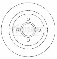 2x Rear Solid Brake Discs Fits Ford Focus 280mm