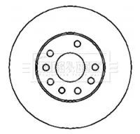 Borg and Beck Borg and Beck BBD4436 2x Front Vented Brake Discs For Opel Saab Vauxhall 9-3 9-5 Adam Astra Astra H Cl 